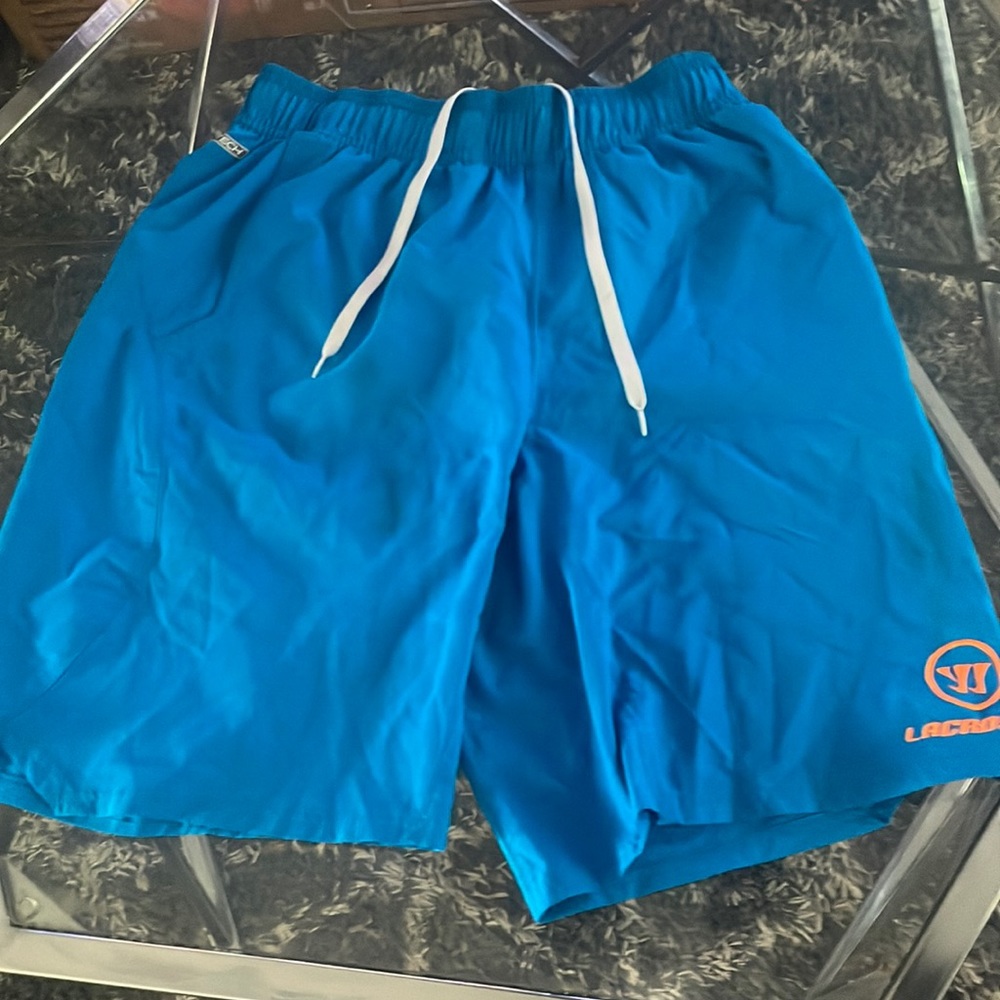 Blue, warrior, shorts.